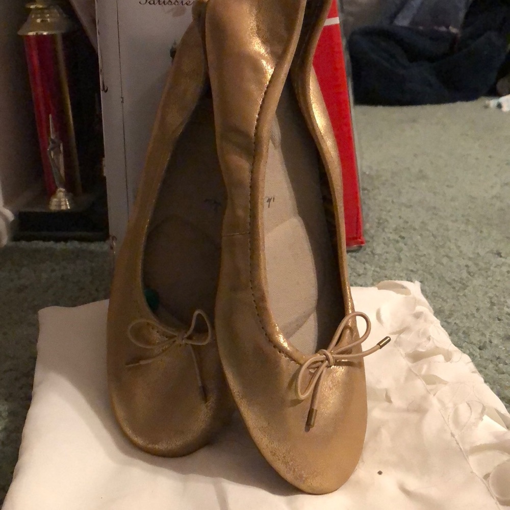 Sanuk Gold Ballet Flats - Picture 2 of 3